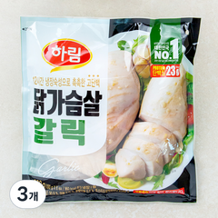 하림 닭가슴살 갈릭, 800g, 3개