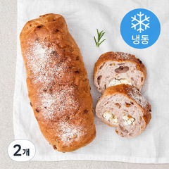 우드앤브릭 호두크림치즈 바게트 (냉동), 230g, 2개