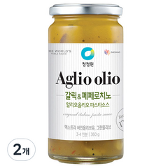 청정원 알리오올리오 파스타소스 갈릭&페페로치노, 360g, 2개