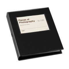 문구백서 데일리 바인더형 접착식 비비드 포토앨범, Black(바인더 커버) + 백색(내지), 25매