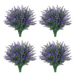조화 홈데코 꽃 인테리어 풍성한 라벤더 4p, 퍼플