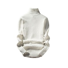 아울스 남성용 심플 꽈배기 루즈핏 스포티 폴라 스웨터 #G04