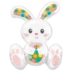 아나그램 에어벌룬 토끼 시팅 이스터바니 은박풍선, 혼합색상, 1개