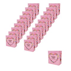 에이비엠코리아 플라워 땡큐 쇼핑백 20p, 핑크