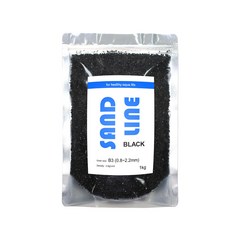 샌드라인 B3 흑사 수족관바닥재 0.8~2.2mm 1kg, 블랙, 1개