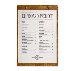 클립보드프로젝트 클래식 바인더 우드 메뉴판, 1개
