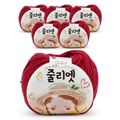 필립섬유 쎄비 줄리엣 뜨개실 30g 6p, 31 로즈, 6개