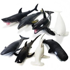 키즈팡팡 소프트 고래상어 친구들 피규어 8종 세트, 1세트