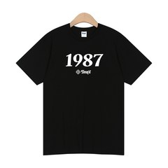 팀스핏 남녀공용 1987 레터링 반팔 티셔츠