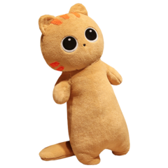 네이처타임즈 초롱초롱 고양이 인형 바디필로우, 브라운