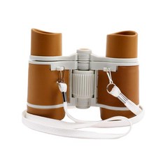 Shockproof 망원경 장난감 쌍안경 탐험 스포츠 생일을위한 휴대용 교육 확대 장난감 정글 쌍안경, 어두운 갈색, PVC