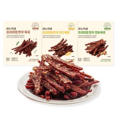 하누카세 소고기 육포 선물세트 술안주 부드러운 치즈견과 3종, 한우 견과육포 150g (30gx5봉), 30g, 5개