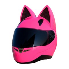 NITRINOS 정품 여성 오토바이 헬멧 고양이귀 러블리 라이더 풀페이스 헬멧, D