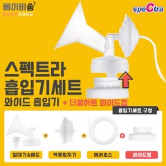 스펙트라 s2+s1+듀얼S 유축기부품 소모품 큰컵 깔대기 흡입기세트 유축세트 더블하트호환, 6.와이드28mm+더블하트와이드캡, 1개