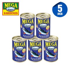 Mega Sardines Spanish Style 5can set 메가 사딘스 스페니쉬 스타일 5캔 세트, 5개, 155g