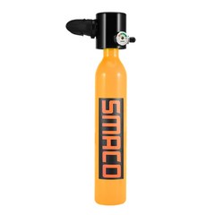 SMACO 스킨스쿠버 0.5L 공기통 산소탱크 다이빙 세트, 주황색 - 호흡기(S300) 한 개