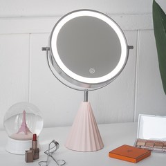 패셔네이트 오페라 LED 확대거울 메이크업 조명 화장대 거울, 화이트