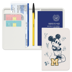 1+1 디즈니 미키바시티 해킹방지 여권 케이스 안티스키밍 RFID차단 디자인 여권 지갑 원쁠원 커플템 가족템 여행필수템