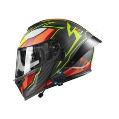 요타치 블루투스 헬멧 시스템 풀페이스 오토바이헬멧 경량 일체형 바이크 하이바 3XL, 31_오렌지+투명쉴드+3종세트포함