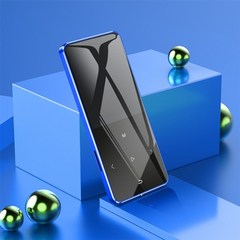 2023 새 버전 지원 블루투스 MP3 음악 플레이어(터치 스크린 포함) 및 내장 16GB HiFi 휴대용 워크맨(라디오 포함), 협력사, 64GB, 파란색