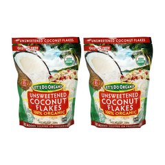 Let's Do Organic 코코넛 플레이크, 200g, 2개