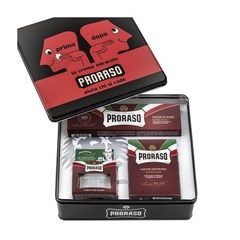 Proraso 프로라소 레드 라인 프리 쉐이브 크림 쉐이빙 크림 밤 3종 선물 세트