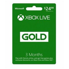 Xbox 360 XBOX ONE 카드용 Microsoft LIVE 3개월 골드 멤버십