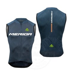 2023 Merida 남성용 자외선 차단 사이클링 셔츠 통기성 민소매 조끼 자전거 의류 여름