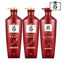 무료배송2+1려 홍진단 홍삼/편백 샴푸+트리트먼트 820ml, 홍삼샴푸2+홍삼트리트먼트1