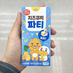서울우유 치즈큐빅파티 플레인 87g x 2개, 종이박스포장