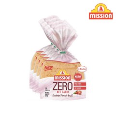 미션 게레로 제로 탄수화물 케토 타코 토마토 바질 또띠아 14개 x 4팩 / Mission Zero Carbs Tomato Basil