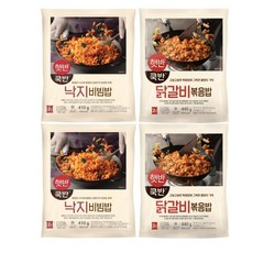 비비고 낙지비빔밥410gx2개+닭갈비볶음밥440gx2개, 1세트