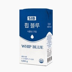 [아이스박스포함]선인 휩 블루 가당 휘핑크림 식물성 생크림, 1개, 1L