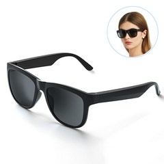 EKON 블루투스 스마트 안경 무선 이어폰 오디오 스피커 편광 선슬라스안경, GS01-선글라스 렌즈