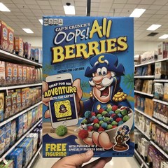 [미국직배송]캡틴크런치 웁스 올 베리 시리얼 326g Cap'n Crunch's Oops! All Berries Cereal, 1개