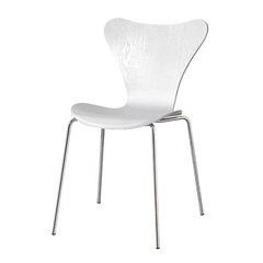 북유럽 원목 세븐체어 7 원형 테이블 미드 센추리 chair seven 가정용 카페 의자, 흰색