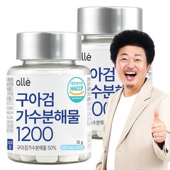 구아검 가수분해물 1200 윤택 알레 600mg x 60정, 2통
