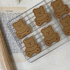 앉아있는 엉뚱곰 쿠키커터 / 테디베어 모양틀 / 곰돌이 쿠키만들기 / 베이킹 용품, 1세트