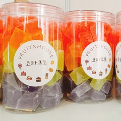 [ 과일맛 ] 코하쿠토 일본 수제 과일맛 보석 젤리 사탕 보석과자 보석캔디 선물 답례품 대용량 330g, 코하쿠토 4가지맛 혼합, 1개