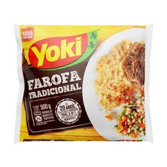 Yoki Seasoned Cassava Flour 17.6oz | Farofa de Mandioca Pronta 500g (Pack of 04) null, 1
