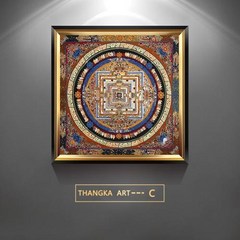 부처님오신날 석가탄신일 성경 종교 시리즈 황금 티베트 탕카 부처님 만다라 캔버스 회화 HD 인쇄 벽 그림 거실 홈 인테리어 AliExpress, 80x80cm Unframed, 3, 80x80cm Unframed+3