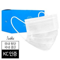 인액트 [100%국산원료]인액트 브이 3중 일회용 MB 마스크 50매 덴탈 국내제작 국내원단 KC인증, 1팩