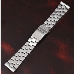 브라이틀링 시계 스트랩 손목 팔찌 실버 배치 걸쇠 로고 광택 반투명 솔리드 스테인레스 스틸 밴드 24mm, 01 Matte silver_01 24mm