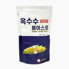 옥수수 페이스트 1kg 라떼 스무디 페이스트리 콘 스위트콘, 1개