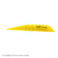 텐스코어 양궁 화살 Jet6 실내용 샤크깃 스핀깃 화살깃 검정색 4인치 노랑색 (50개), 오른손 (4인치), 1팩