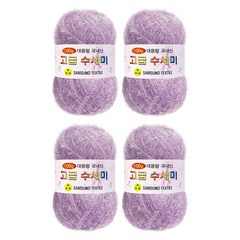 울클럽 대용량 고급수세미 뜨개실 100g 4볼 (총 400g), 176 소프트라벤더, 4개