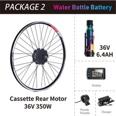 EBike 변환 고속 허브 자전거 모터 키트 후면 배터리 36 48V 250W 350W 500W 26-29 인치 700C ZEMAKE, PACKAGE 2