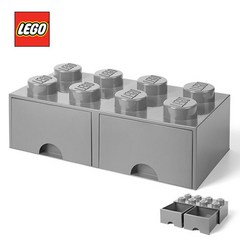 [LEGO]레고 블럭 서랍 정리함 8구_그레이/ 서랍형, 그레이