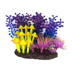 실리콘 화려한 산호 장식품 DIY 실리콘 어항 인공 수족관 산호 시뮬레이션 파충류 보호소, 1514