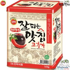 [진미식품] 진미 태양초 잘되는 맛집 고추장 14kg, 1개